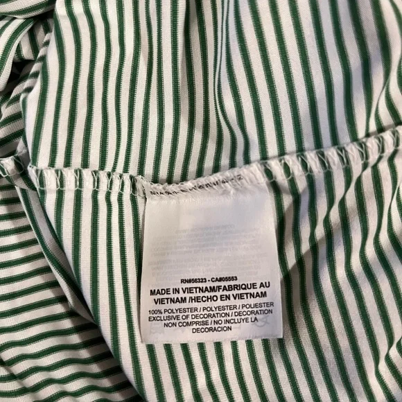 Nike Golf Dri-Fit Men's Striped Polo Shirt - Green and White Medium - Picture 5 of 7